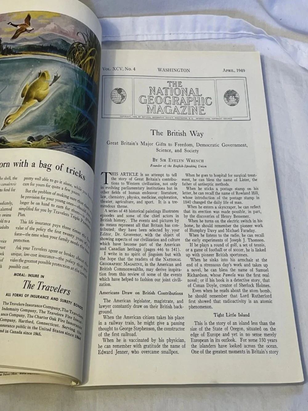 National Geographic April 1949 Vol 95 No 4 Vintage Magazine British Way NO MAP